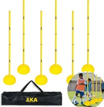AKA Sports 6 x 1m Agility Poles with Water Filled Bases for Soccer, Field - $29.99