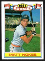 1988 Topps 1987 Rookies Commemorative Set Detroit Tigers Matt Nokes #8 nr mt ! - £0.59 GBP