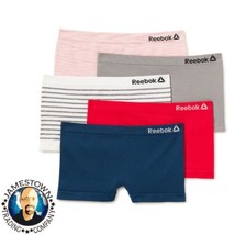 Reebok Girl&#39;s Size XL 16 Seamless Boyshorts Panties 5 Pack Blue - $14.75