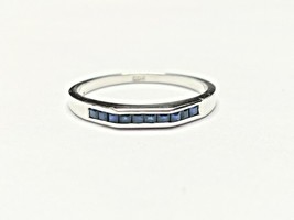 Blue Sapphire Engagement Ring Natural Sapphire Engagement Band 1Ct Sapph... - £46.98 GBP