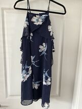 Skies Are Blue Womens Navy Blue Floral Like Print Dress Size Large - $278.19 MXN