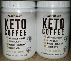 2 Pack Café Genix Keto Coffee, 7.93 Oz. Each By Nutrition Works - £32.66 GBP