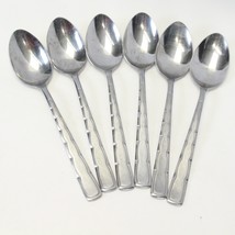 Rebacraft Reed &amp; Barton Swagger Oval Soup Spoons 7 1/8&quot; Stainless Lot of 6 - $19.59