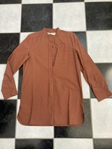 NWT 100% AUTH Marni Brown Cotton Long Shirt Blouse Sz 44 - $196.02