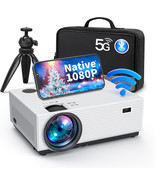 Projector with WiFi and Bluetooth, 5G WiFi Native 1080P - 9500L - 4K - $170.30 CAD