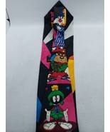 Looney Tunes Mania Tie with Taz Marvin Martian Bugs Bunny Daffy Etc - $12.86