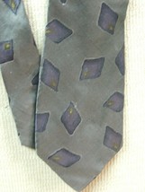 Vintage Giorgio Armani Italy Neck Tie/Necktie Silk silver purple 61&quot;x3.25+&quot; - $236.82 MXN
