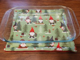 Gnome Christmas Green XL Trivet Hotpad - $15.00