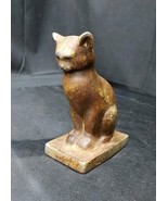 Early Antique Cat Door Stop Doorstop Cast Steel Figure Great Patina - $3,501.23 MXN