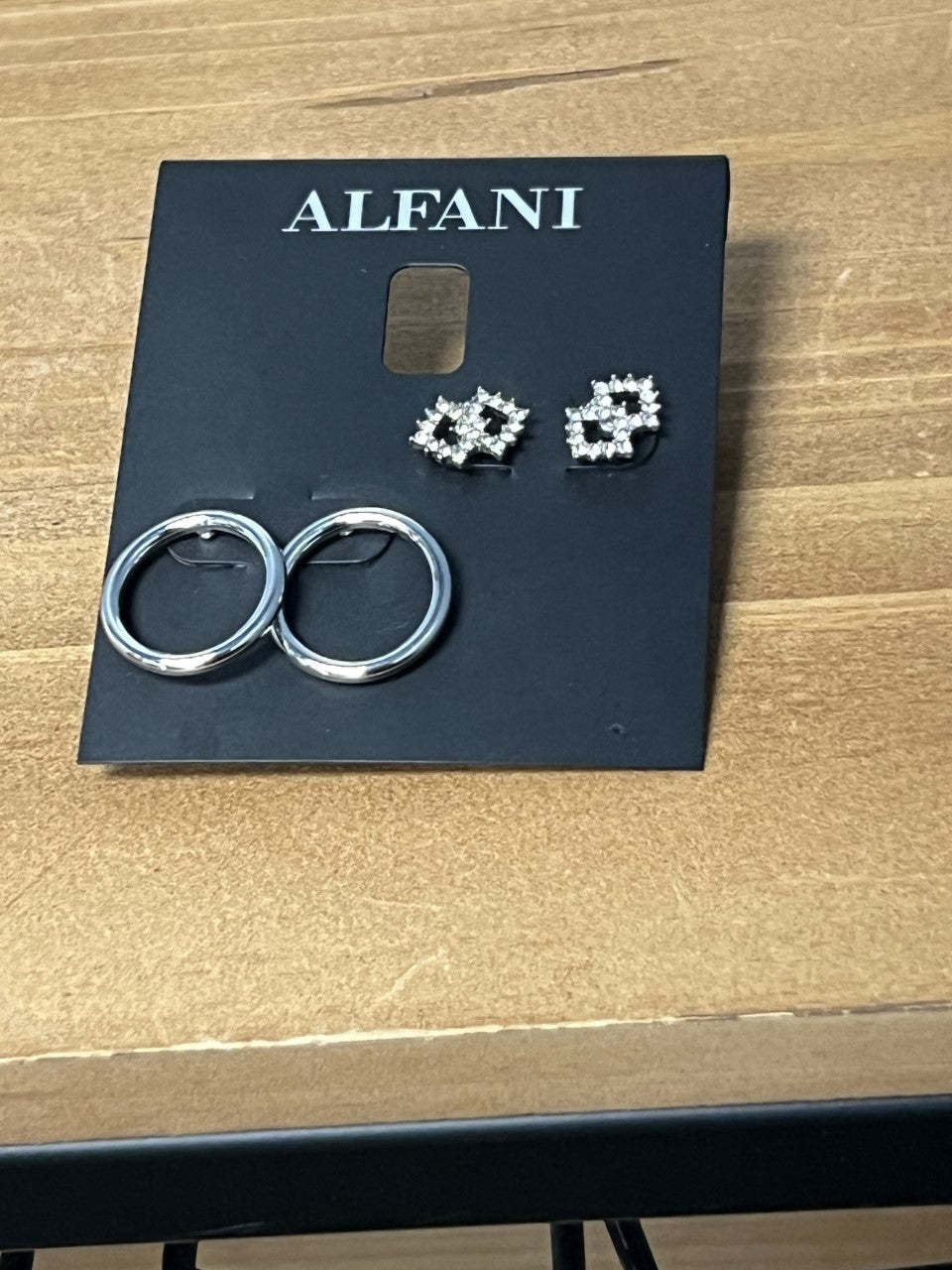 Alfani 2-Pc. Set Pave Bar & Open Circle Drop Earrings - $11.20