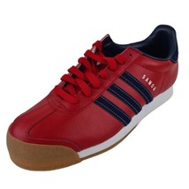  adidas Originals SAMOA Red Blue G66870 Mens Shoes Leather Sneakers Size 9.5 - £78.66 GBP