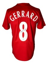 Steven Gerrard Firmado Liverpool FC Camiseta de Fútbol Bas - £267.15 GBP