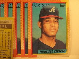 (10 Card Pack) 1990 Topps #254 Francisco Cabrera Braves [Y117] - £7.64 GBP