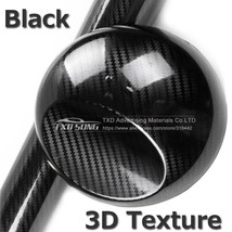 Prem High Glossy Black 5D   Vinyl 5D  Fibre Wrap 5D   Film Air Free Bubble For V - £83.49 GBP