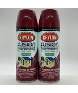 2 Pack - Krylon Fusion for Plastic Gloss Burgundy Spray Paint 2325, 12 o... - £26.63 GBP