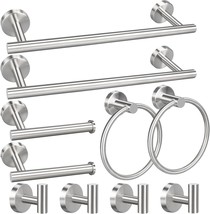 10Pcs Bathroom Hardware Set, Brushed Nickel Bath Hardware, 10Pcs, Brushe... - $41.97