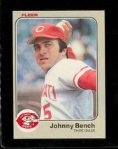 Vintage 1983 FLEER Baseball Trading Card #584 JOHNNY BENCH Cincinnati Reds - £7.78 GBP