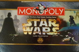 Monopoly Star Wars Classic Trilogy Edition Board Game 1997 With Pewter T... - £19.46 GBP