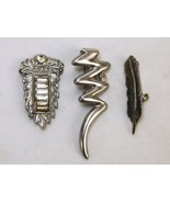 Lot of 3 Sweater Pins, Assorted Styles, Vintage Fashion Jewelry, #JWL-430 - $372.22 MXN