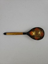 7.6&quot; Khokhloma Wooden Spoon Tradition Russian Flower Hohloma Artwork Rar... - £6.41 GBP