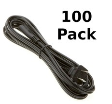 NEW 100-PACK 6ft 2-Prong Figure 8 Shape AC Power Cord Cable w/o Polarized - £126.28 GBP
