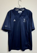 Citadel Bulldogs Polo Shirt Mens Large Blue Baseball Diamond Dogs Club Adidas - £23.92 GBP