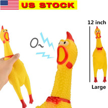 Large Fun Pet Dogs Shrilling Rubber Chicken Chew Sound Squeeze Screaming Toy-USA - £5.32 GBP+