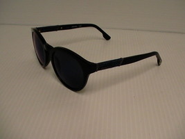 Diesel New sunglasses DL115 shiny black blue mirror 01X round with leath... - $74.20