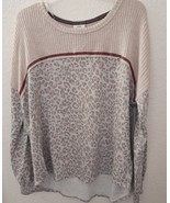 Knox Rose Women&#39;s Long Sleeve, Animal Print, Hi-Low Top. 24&quot; armpit to a... - $24.69 CAD