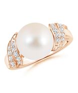 ANGARA Freshwater Pearl Ring in 14K Solid Gold (Grade: AAA | 10mm Pearl) - $1,707.84