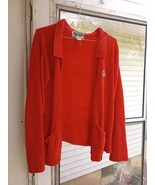 Vtg OSU Red Sweater Large L soft acrylic Retro Ohio State Joe College zi... - $25.00