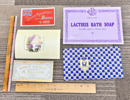 Antique Late 1800-1920's French Plus Perfume &amp; Soap Original Labels Flor... - $14.36