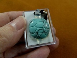 (anv-tur-1) Blue Sodalite + Quartz TURTLE tortoise GEM carving Pendant NECKLACE - £9.66 GBP