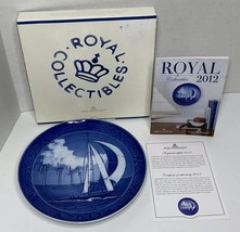 Vintage Royal Copenhagen Christmas Plate 2012 Horns Reef Boxed Ship Ocean - $89.60
