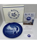 Vintage Royal Copenhagen Christmas Plate 2012 Horns Reef Boxed Ship Ocean - $125.74 CAD