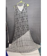 SOFT SURROUNDINGS $128 Tulum Soft Stretch Tribal Maxi Tank Dress Size Sm... - $68.45 CAD