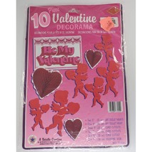 NEW 1992 Beistle Valentine&#39;s Decorama 10 Heart Decorations Honeycomb Die Cut NOS - £14.38 GBP