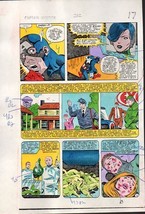1983 Zeck Captain America 282 page 17 original Marvel Comics color guide artwork - £36.41 GBP