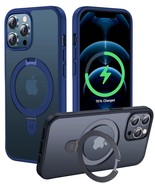 Designed Case with Magnetic Invisible Stand for iPhone 12 Pro Max Blue - $151.29 MXN
