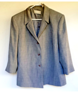 First Issue by Liz Claiborne  Blazer Suit Jacket Light Gray Size 16 No P... - $29.69