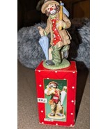 Porcelain Clown Figurine EKJ Flambro Artist Emmette Kelly 4.5 with Umbre... - €15,47 EUR