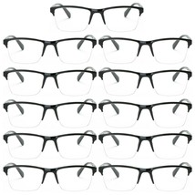 11 Packs Men Women Unisex Square Half Frame Reading Glasses Spring Hinge... - $19.59