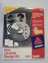 Avery 5691 White CD DVD Design Kit Labels CD/DVD Laser Jewel Case Insert... - $24.99