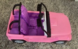 Barbie Jeep Pink And Purple With Rolling Wheels. - £23.97 GBP