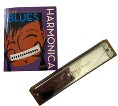 Harmonica Flying Eagle 16 Holes with Booklet Vintage - £9.89 GBP