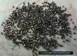 500 Crimps Gunmetal Black plated 2x1.5mm tube crimp beads attach clasps ... - £3.05 GBP