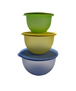 Tupperware #3091B #3093B #3095B Impressions Nesting Bowls w/ Lids Set - $58.66 CAD