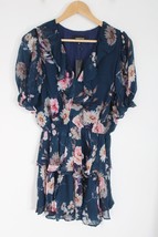 NWT Yumi Kim XS Reese Blue Floral Ruffle Mini Dress - £45.49 GBP