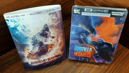 Godzilla vs Kong 4K STEELBOOK(4K+Blu-ray-No Digital) Custom Slipcover-Free S&amp;H! - £56.25 GBP