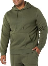 Goodthreads Men&#39;s Green Washed Fleece Pullover Hoodie with Pocket - Size... - $18.40